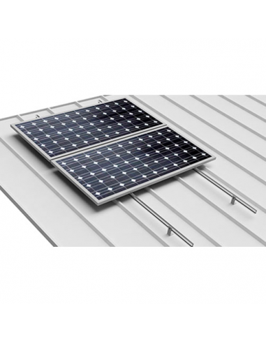 ESTRUCTURA COPLANAR SUNfer para cubierta metálica inclinada, 6 módulos fotovoltaicos